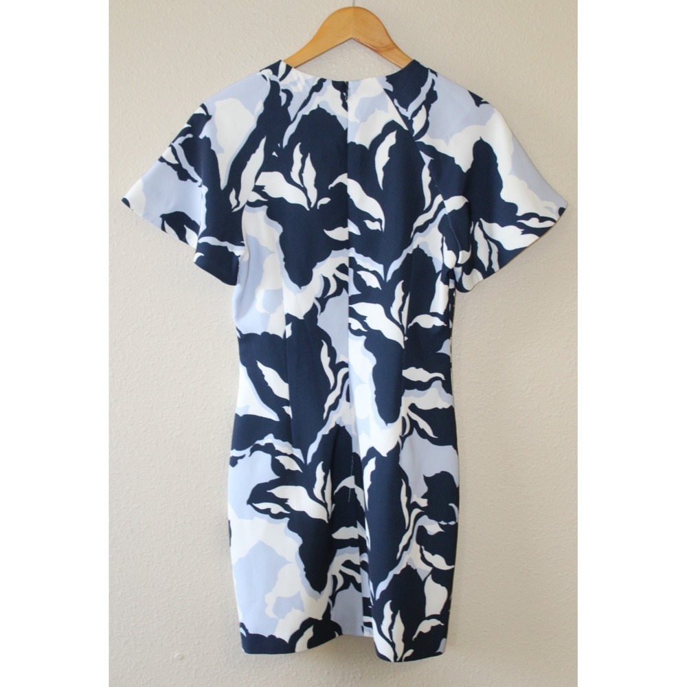 Keepsake Womens Blue White Floral Short Sleeve Dress M - Picture 4 of 5